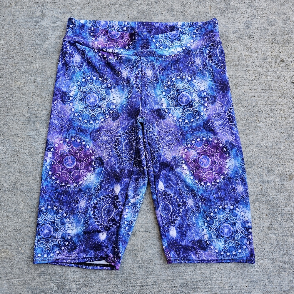 Coquetry Clothing Psychedelic Mandala Men's Midrise Spandex Sahara Shorts